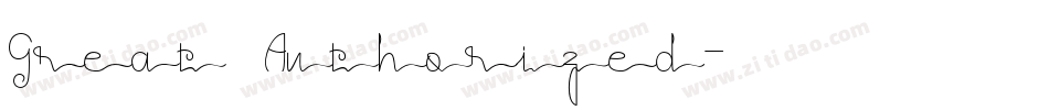 Great Authorized字体转换